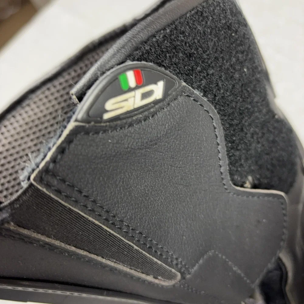 Sidi TCX Boots Mens Size 10 Black Leather Motorcycle Sport Touring Riding Gear